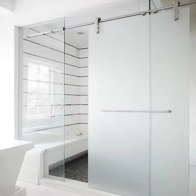 درب پارتیشن شیشه ای داخلی با ضخامت پروفایل 1.4mm شیشه ی یخ زده و طول عمر 50 ساله