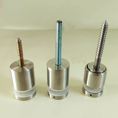 پین نگهدارنده استیل ضد زنگ قابل تنظیم برای نصب روی دیوار بدون قاب نرده شیشه ای