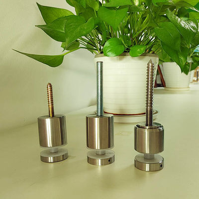 پین نگهدارنده استیل ضد زنگ قابل تنظیم برای نصب روی دیوار بدون قاب نرده شیشه ای