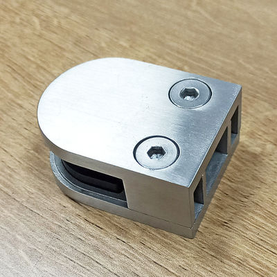 نرده پله شیشه ای سکوریت بدون قاب طراحی قابل تنظیم گیره قوس دسته 304 316 اتصالات