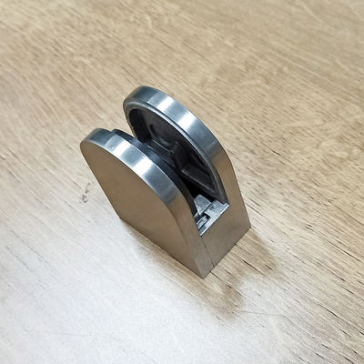 نرده پله شیشه ای سکوریت بدون قاب طراحی قابل تنظیم گیره قوس دسته 304 316 اتصالات