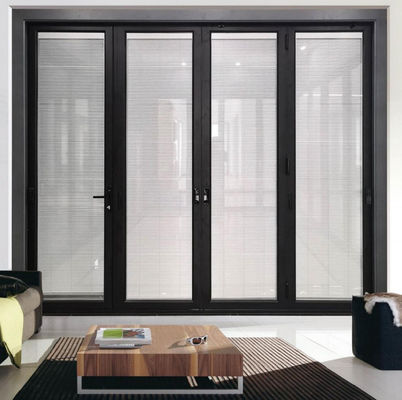 درب آلومینیومی تاشوی دو لنگه با کیفیت بالا با عرض قاب سفارشی و عایق صوتی