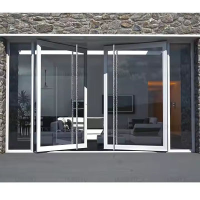 4-12mm درب دوجداره آلومینیوم محور با شیشه شفاف و فولاد ضد زنگ