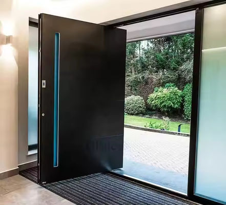 درب محور داخلی آلومینیومی فولاد ضد زنگ با شیشه شفاف و ضخامت قاب 1.8 میلی متر