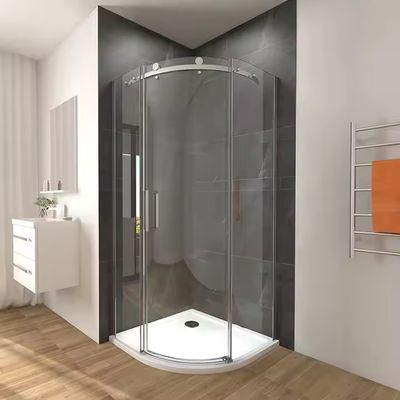 پارتیشن شیشه ای کشویی جانبی برای حمام آلومینیوم شیشه استیل ضد زنگ اتاق دوش