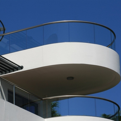 پوشش مشکی سفارشی بدون قاب U Channel Glass Railing 12mm Balustrade شیشه سخت شده